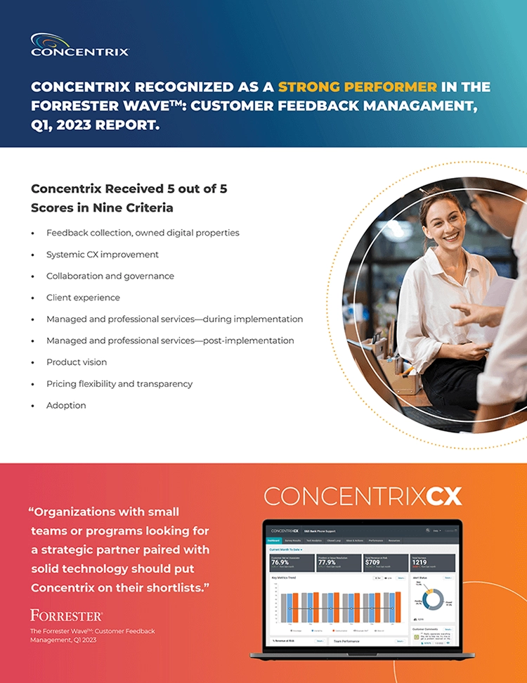 Concentrix Named a Strong Performer in Customer Feedback Management